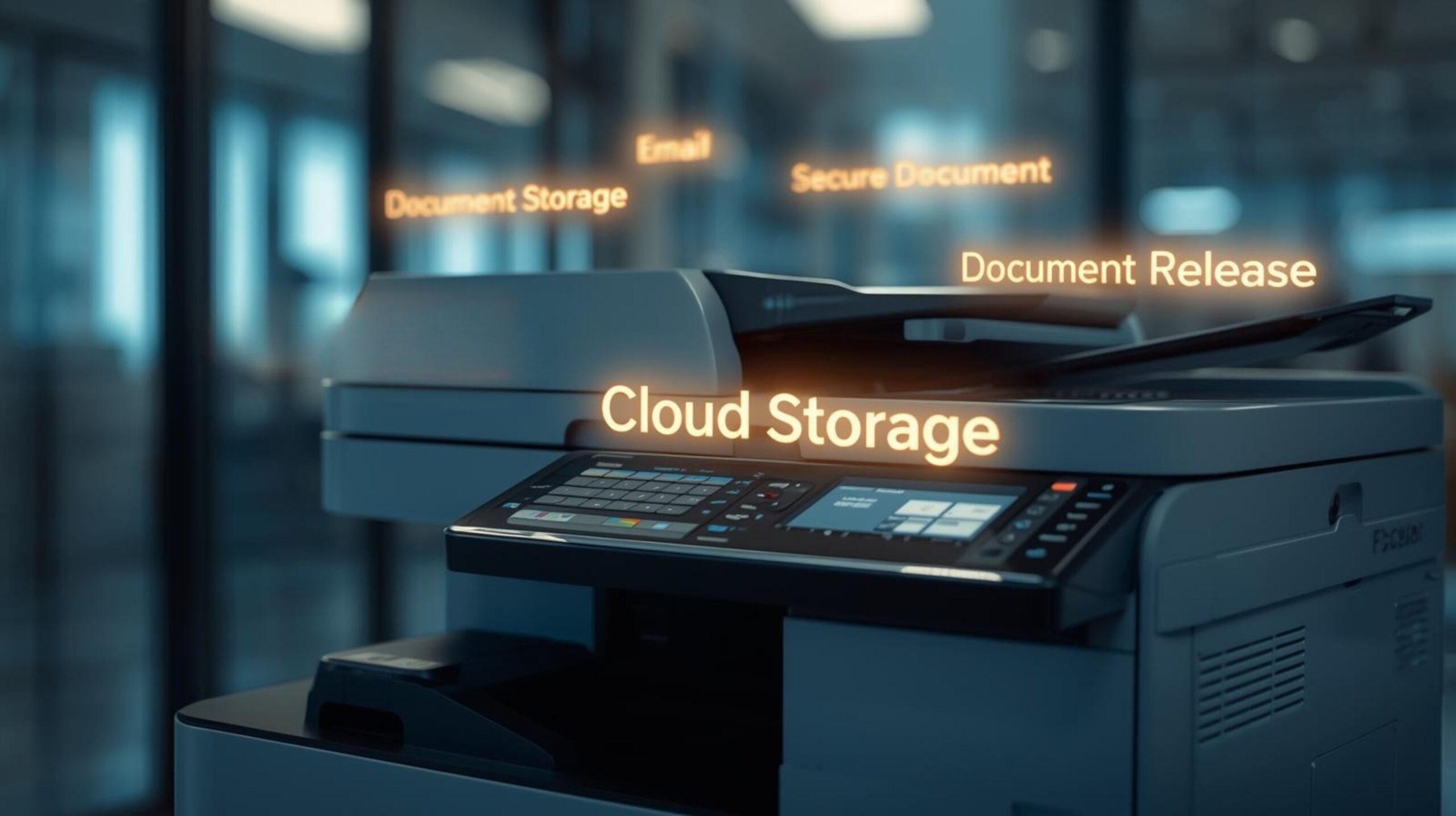 Photocopier showing document solutions